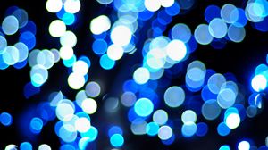 Preview wallpaper lights, bokeh, blur, blue, background