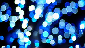 Preview wallpaper lights, bokeh, blur, blue, background