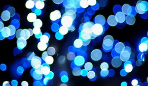 Preview wallpaper lights, bokeh, blur, blue, background