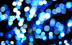 Preview wallpaper lights, bokeh, blur, blue, background