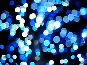 Preview wallpaper lights, bokeh, blur, blue, background