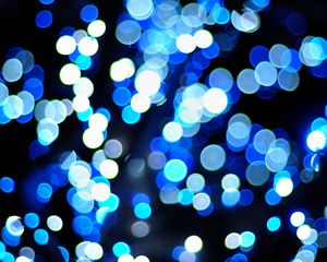 Preview wallpaper lights, bokeh, blur, blue, background