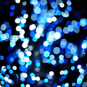 Preview wallpaper lights, bokeh, blur, blue, background