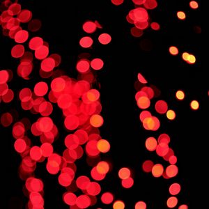 Preview wallpaper lights, bokeh, red, dark