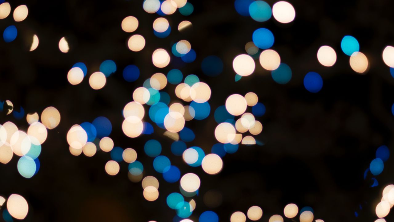 Wallpaper lights, bright, bokeh, holiday, christmas, new year, circles, color