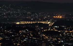 Preview wallpaper lights, buildings, arena, stadium, city, night