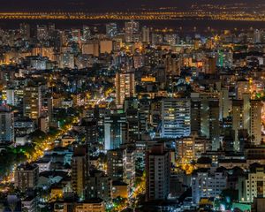 Preview wallpaper lights, buildings, city, dark