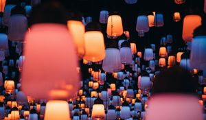 Preview wallpaper lights, bulbs, glow, holiday