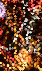 Preview wallpaper lights, circles, glare, bokeh, colorful