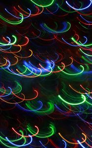 Preview wallpaper lights, colorful, abstraction, blur, long exposure