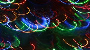 Preview wallpaper lights, colorful, abstraction, blur, long exposure