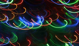 Preview wallpaper lights, colorful, abstraction, blur, long exposure