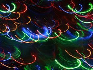 Preview wallpaper lights, colorful, abstraction, blur, long exposure