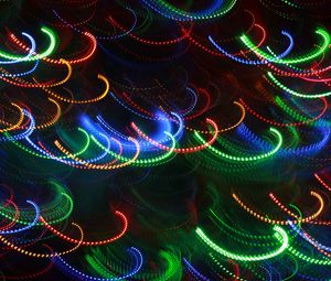 Preview wallpaper lights, colorful, abstraction, blur, long exposure