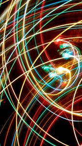 Preview wallpaper lights, colorful, long exposure, abstraction, light