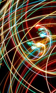 Preview wallpaper lights, colorful, long exposure, abstraction, light