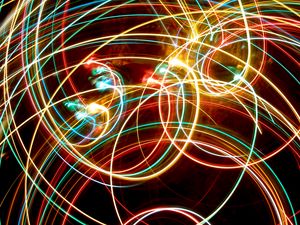 Preview wallpaper lights, colorful, long exposure, abstraction, light