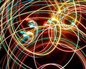 Preview wallpaper lights, colorful, long exposure, abstraction, light