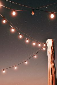 Preview wallpaper lights, garlands, starry sky