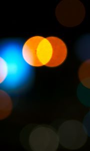 Preview wallpaper lights, glare, bokeh, macro, night, dark