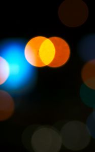 Preview wallpaper lights, glare, bokeh, macro, night, dark