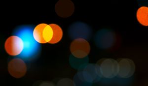 Preview wallpaper lights, glare, bokeh, macro, night, dark