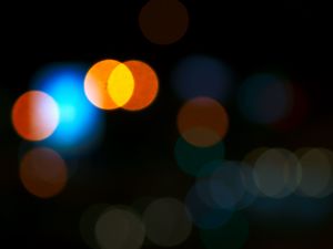 Preview wallpaper lights, glare, bokeh, macro, night, dark