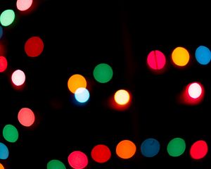 Preview wallpaper lights, glare, circles, bokeh, colorful