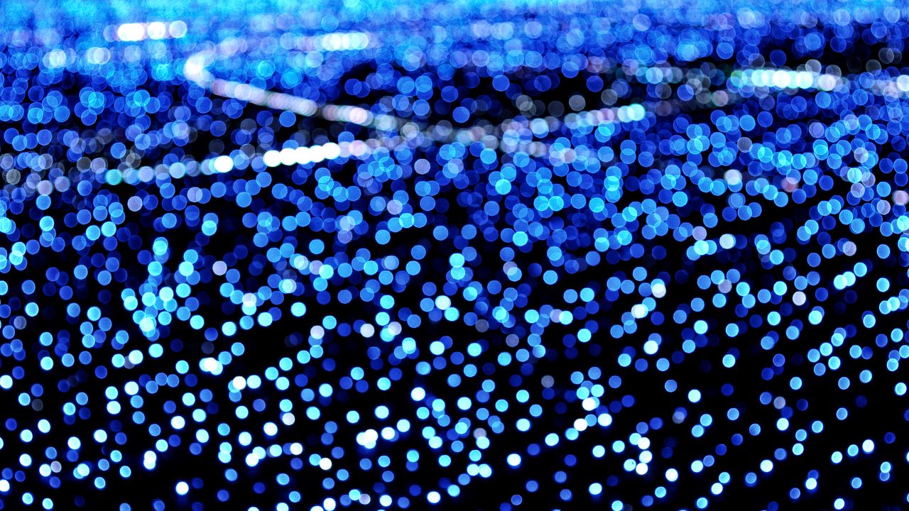 Wallpaper lights, glow, bokeh, blue