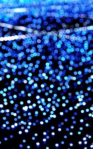 Preview wallpaper lights, glow, bokeh, blue