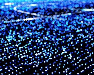 Preview wallpaper lights, glow, bokeh, blue