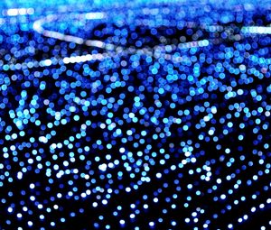 Preview wallpaper lights, glow, bokeh, blue