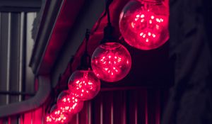Preview wallpaper lights, glow, red