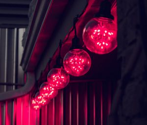 Preview wallpaper lights, glow, red