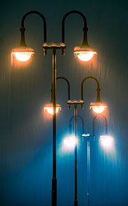 Preview wallpaper lights, light, rain, dark