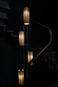 Preview wallpaper lights, light, stairs, dark