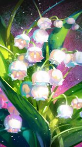 Preview wallpaper lilies of the valley, bouquet, art, flowers