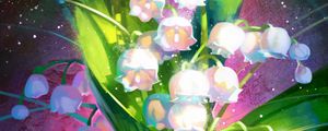 Preview wallpaper lilies of the valley, bouquet, art, flowers