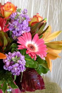 Preview wallpaper lilies, roses, gerberas, flowers, bouquet