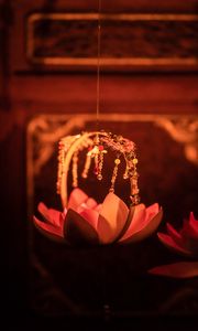 Preview wallpaper lily, flower, decoration, light, dark