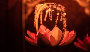 Preview wallpaper lily, flower, decoration, light, dark