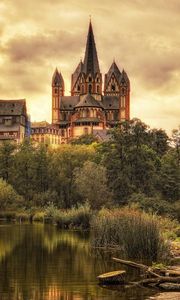 Preview wallpaper limburg, germany, castle, trees, houses