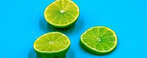 Preview wallpaper lime, citrus, fruit, slice, drops