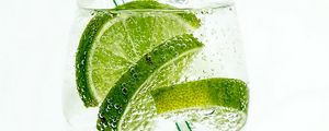 Preview wallpaper lime, drink, bubbles, tube