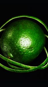 Preview wallpaper lime, lanes, macro, fruit, green, citrus
