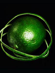 Preview wallpaper lime, lanes, macro, fruit, green, citrus