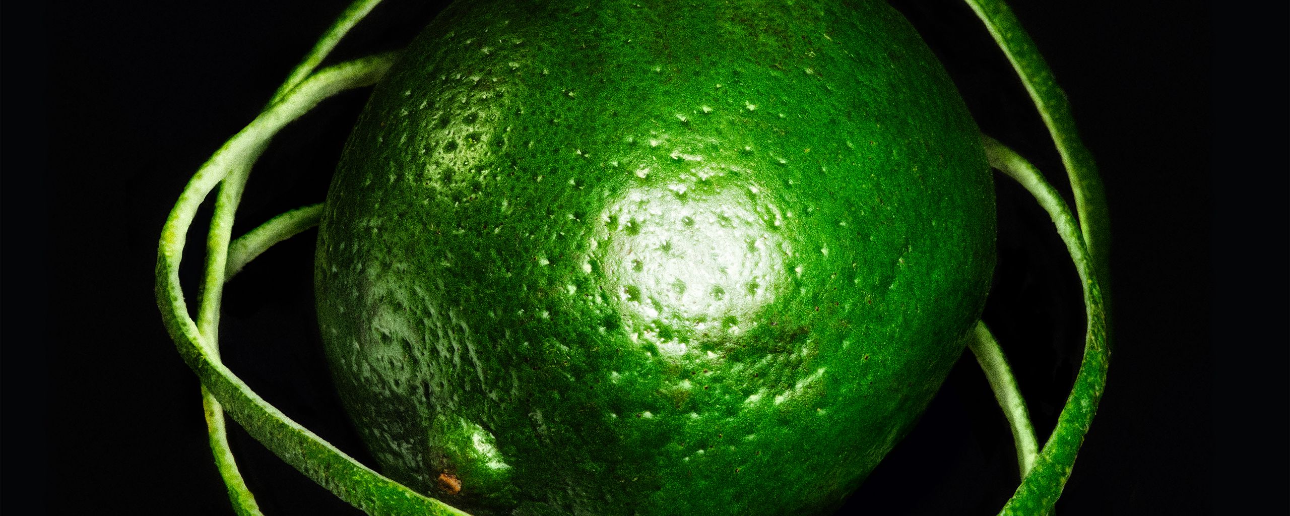 2560x1024 Wallpaper lime, lanes, macro, fruit, green, citrus