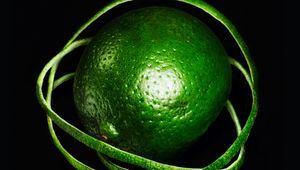 Preview wallpaper lime, lanes, macro, fruit, green, citrus