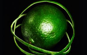 Preview wallpaper lime, lanes, macro, fruit, green, citrus