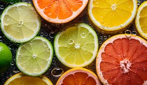 Preview wallpaper lime, lemon, grapefruit, citrus, fruits, food